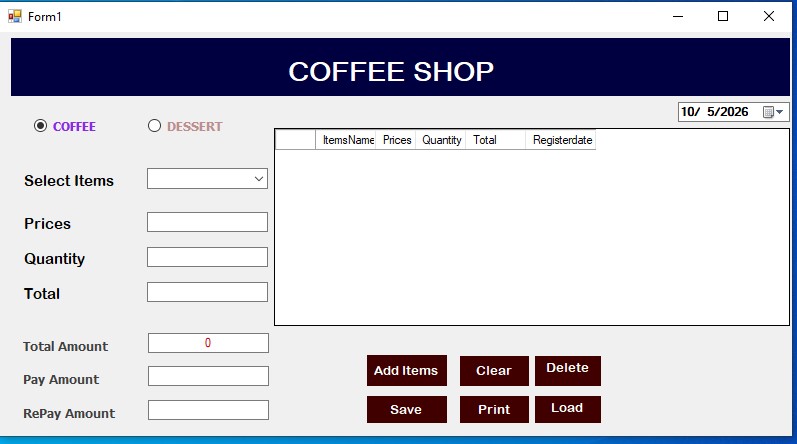 Coffee Shop Management System